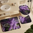thumbnail image 6 of 4Pcs Classical Lilacs Waterproof Shower Curtain Sets for Bathroom,Natural Purple Flower Modern Bathroom Decor Set with Shower Curtain and Rugs and Accessories, 6 of 8