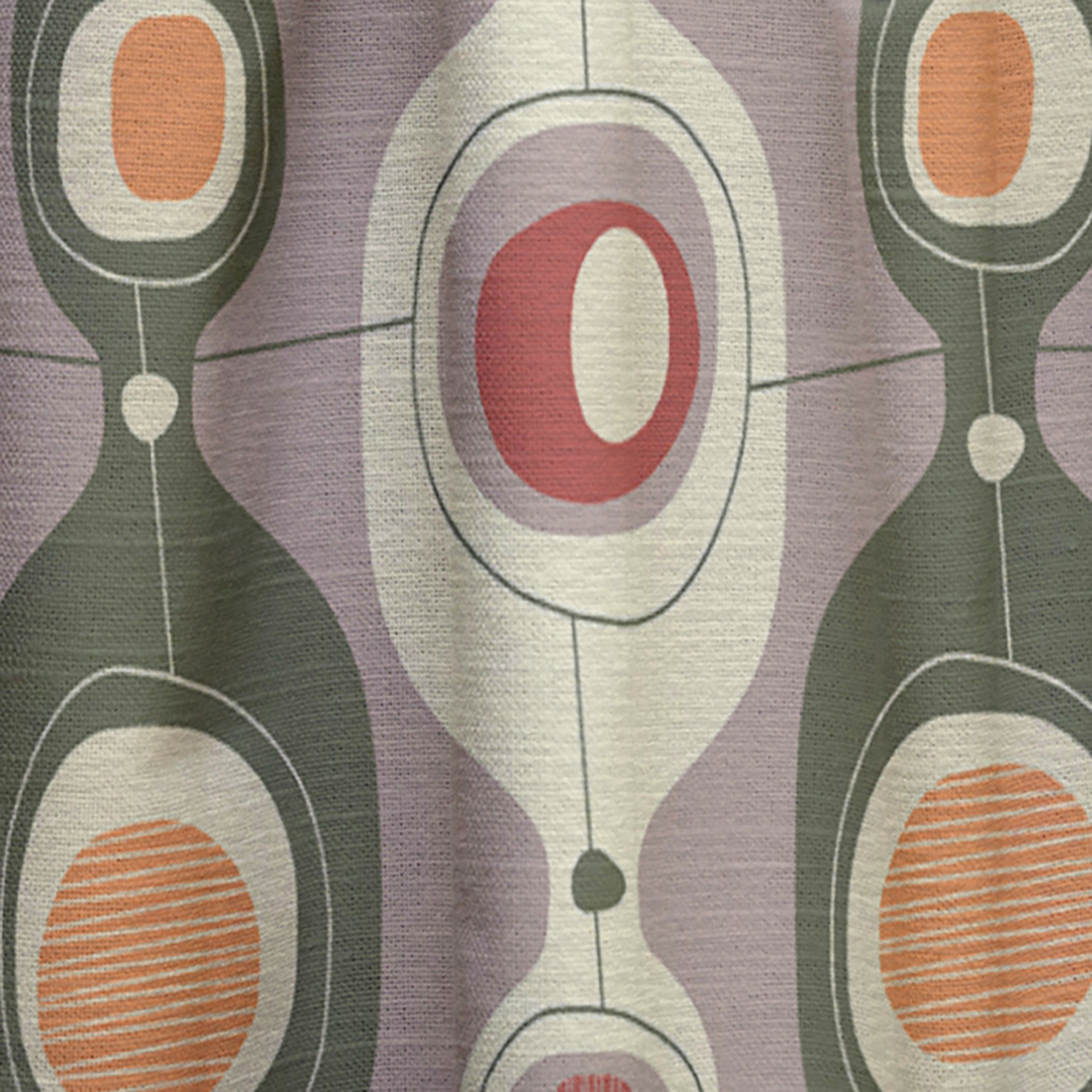 Designart 'Abstract Retro Design X' Mid-Century Modern Curtain Panel