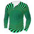 thumbnail image 2 of DDAPJ pyju Big and Tall Henley Shirt for Men 3D Optical Illusion Printed Long Sleeve 4 Button T Shirts Funny Tunnel Graphic Tees Fall Casual Stylish Tops Green XXXXL, 2 of 5