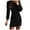 Black, variant on Long Sleeve Dress for Women Sexy Women Fashion Sexy Solid Color Backless Bandage Hollow Out Long Sleeve Slim Mini Dress