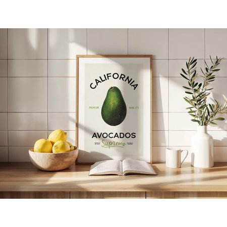 POSTER Farmhouse Avocado Print Retro Kitchen Art Decor California Avocados Kitchen Wall Art Retro Avocado Poster Kitchen Gift for Home-UNFRAMED