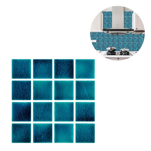 Wosthever 30 Uds. De azulejos de mosaico de simulación, pegatina de pared para armario de cocina, papel tapiz 3D, papel tapiz impermeable para cocina y Decoración del hogar MSC063