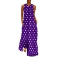 thumbnail image 1 of Robe Rétro à Pois Rouge et Blanc Robe Maxi Mignonne Streetwear Boho Longues Robes Femme Col en V Design Surdimensionné Vestido, 1 of 5