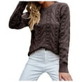 thumbnail image 2 of Sanbonepd Womens Sweaters Fashion Solid Color Pullover Long Sleeve Knit Sweater, 2 of 5