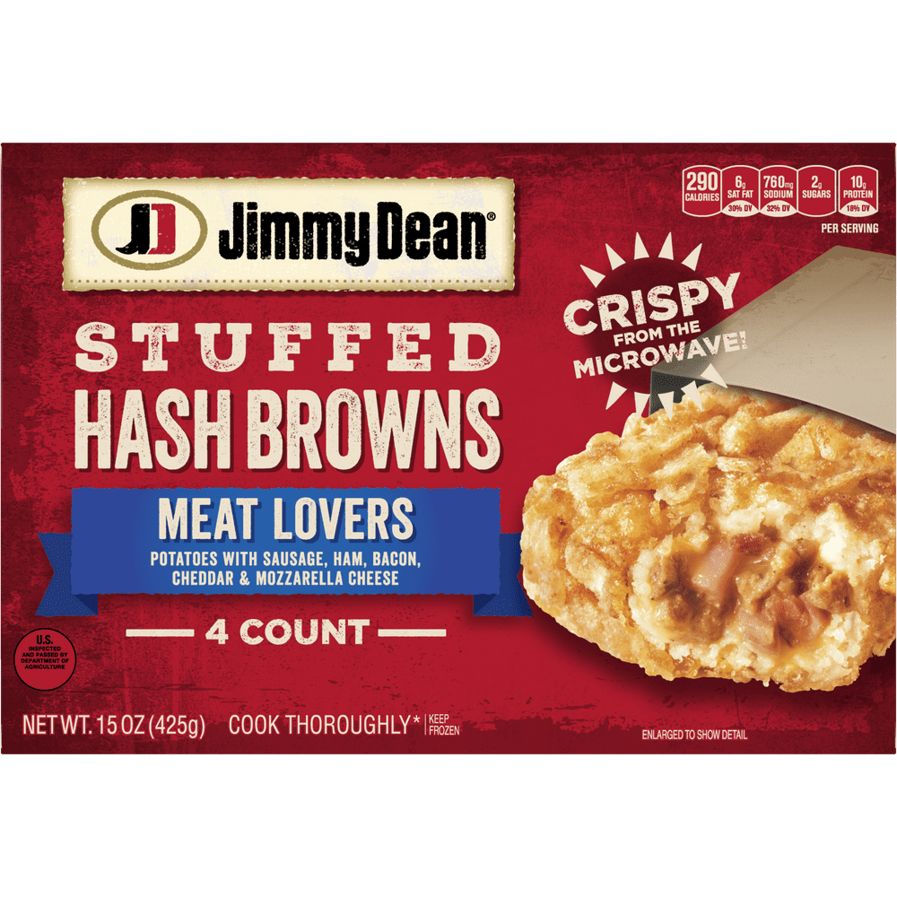 Jimmy Dean® Meat Lovers Stuffed Hash Browns Frozen Breakfast, 4 Count