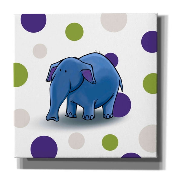 Epic Graffiti 'Elephant Blue' by GraphINC, Giclee Canvas Wall Art, 26"x26"