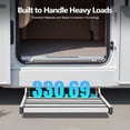 thumbnail image 2 of Folding RV Step Assembly with LED Light - 330LBS Capacity Aluminum Alloy Manual Step for RV/Camper, 17.32" Non-Slip Pedal & 12V Lighting, Easy Install Foldable Step (Silver), 2 of 17