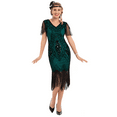 thumbnail image 3 of PrettyGuide Women's 1920s Dress Sequin Art Deco Flapper Dress with Sleeve, 3 of 7