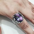 thumbnail image 5 of AAA Mystic Topaz Mens Ring, Natural Mystic Topaz Ring, November Birthstone, Silver Jewelry, 925 Silver Ring, Birthday Gift, Heavy Mens Ring, Arabic Oxidized Mans Ring, Christmas, Mens Signet Ring, 5 of 8