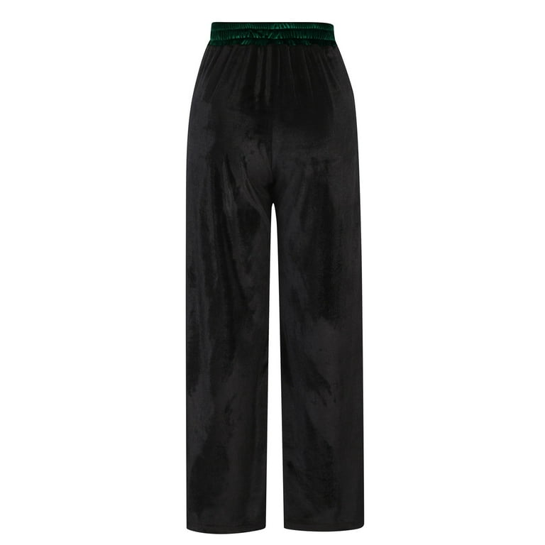 RQYYD High Waisted Velvet Pants for Women Elastic Waist Wide RQYYD High Waisted Velvet Pants for Women Elastic Waist Wide