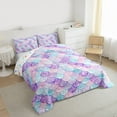 thumbnail image 3 of Castle Fairy Children Teens Marine Mermaid Princess Full Size Comforter Sets 3-Piece,Bling Gradient Glitter Bedding Comforter Set,Sea Underwater World Lightweight Bedding Sets,Ultra Soft Home Decor, 3 of 8