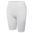 thumbnail image 1 of FashionOutfit Women's Daily Basic Seamless Lightweight Ribbed Biker Shorts, 1 of 1