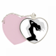thumbnail image 1 of Las mujeres de pelo largo caliente de rodillas Bolsa de viaje Mirror maquillaje corazón rosa, 1 of 4