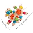 thumbnail image 3 of Shisuyan Wooden Parrot Chewing Toy Parrot Cage Hanging Toy Rattan Ball Parrot Bite Toy, 3 of 8