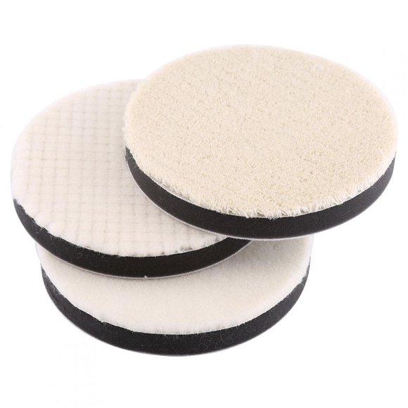 Polishing Pad Wool Polishing Pad Polishing Buffing Pad 3Pcs 5 Inch Wool Sponge Polishing Buffing Waxing Pad For Car Polisher Buffer
