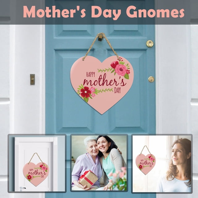 Daisyyozoid Wholesale Front Door Welcome Sign - Creative Heart-Shaped Happy Mother'S Day Sign