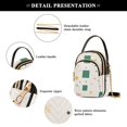thumbnail image 4 of FORMRS Crossbody Bag for Women Quilted Travel Shoulder Cell Phone Purse with Chain Strap Handbag, Green Abstract Pattern, 4 of 7