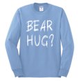 thumbnail image 2 of Bear Hug Lover | Mens Animal Lover Long Sleeve T-Shirt, Light Blue, Large, 2 of 3