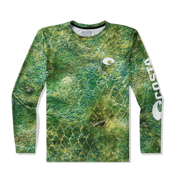 Costa Del Mar Moss Oak Coastal Camo Men's Technical Long Sleeve T-shirt-Mossy Oak Coastal Mahi Green-xl