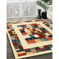 thumbnail image 3 of Ahgly Company Machine Washable Indoor Square Contemporary Chestnut Brown Area Rugs, 7' Square, 3 of 7