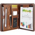 thumbnail image 1 of Leather Folder Business Conference A4 Portfolio Folder Padfolio Noted Case For Work School, 1 of 5