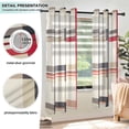 thumbnail image 3 of Yayeee Window Curtains Light Filtering 63"x42" Grommet Panel Pair Home Living Room Decor, Red Tartan, 3 of 7