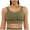 Army GreenB, variant on Women's High-Waisted Strappy Bikini Swimsuit Solid Color Casual Summer Swimwear Posture Support Bra for Women