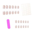 thumbnail image 4 of ONLYEOR White Double French Tip Press On Nails, Glitter Design, Medium Square Fake Nails for Bridal & Party Look, 4 of 8