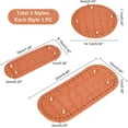 thumbnail image 3 of 3pcs Bag Bottom for Crochet 3 Sizes Leather Oval Crochet Bag Nail Bottom Shaper Round Bag Bottom Pad Cushion Base Insert with Holes for Shoulder Bag Handbag Making Crocodile Pattern Brown Sienna, 3 of 5