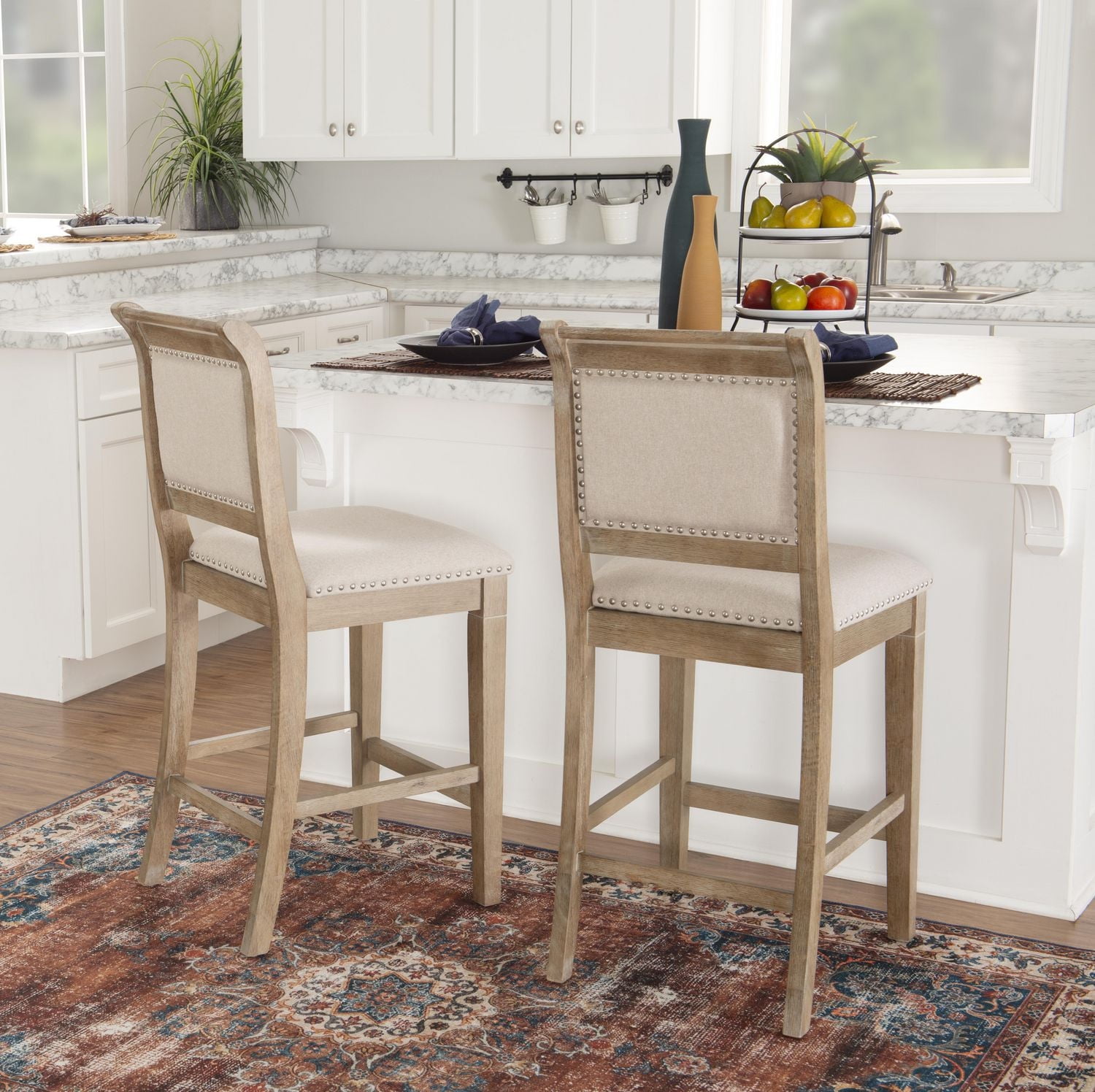 Tabouret de comptoir naturel Perle