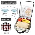 thumbnail image 4 of Tractor and Houses White Pattern Insulated Lunch Bag for Men Women,Waterproof Lunch Box for Work,Picnic or Travel,Thermal Insulation,10.63x9.06x3.54 Inches, 4 of 5