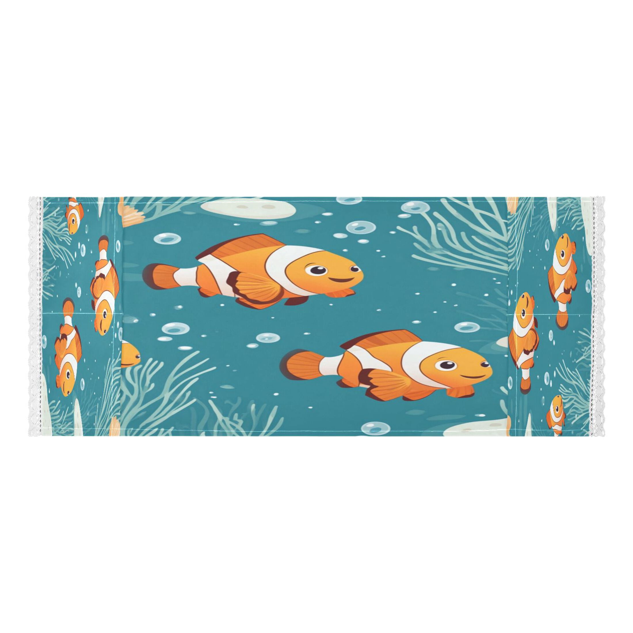 WOBOGO Cute Clownfish Washing Machine Cloth Dryer Refrigerator Top Cover Protective Non-Slip Mat For Kitchen Laundry