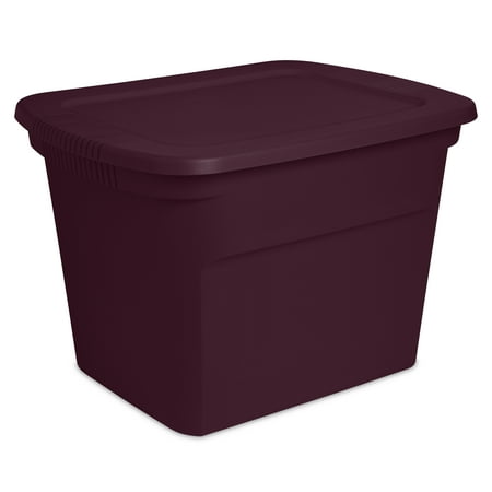 Sterilite 18 Gal Tote, Metropolis Burgundy