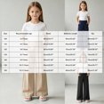 thumbnail image 4 of KPOPLK Girls High Waisted Uniform Pants Kids Wide Leg Dress Pants Casual Trousers with Pockets 3-14 Years Black Size 8-9 Years, 4 of 6