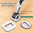 thumbnail image 3 of 5 Pcs Felt Caster Cup Rectangle Concave Office Chair Roller Fixing Pad Furniture Wheel Caster Cup for Hardwood Bean Color, 3 of 5