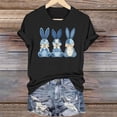 thumbnail image 2 of Happy Easter Bunny Shirt for Women - Cute Rabbit Print Short Sleeve Tunic Tops Spring Holiday Casual Tee Rabbit Print Casual, 2 of 6