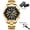 VA-2382J-TZ, variant on Vava Voom men sports watches original design fashion stainless steel calendar waterproof watch for men quartz clock gift region