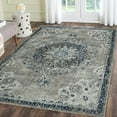 thumbnail image 5 of 8' x 11' Teal Blue Medallion Power Loom Area Rug, 5 of 5