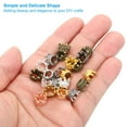 thumbnail image 4 of Uxcell 0.28x0.24" Metal King Crown Charm Crown Beads Charm, 50Pcs, Gold Tone, 4 of 6