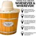 thumbnail image 2 of Nostalgia 4 Quart Electric Wood Bucket Ice Cream Maker with Storage Lid, 2 of 6