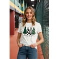 thumbnail image 2 of Christmas Shirts Women Merry Christmas Tree Printed T-Shirts Short Sleeve Holiday Top, 2 of 6