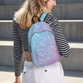 thumbnail image 5 of Disketp Fantasy Gradient print Canvas Backpack Lightweight Travel Daypack Student Rucksack Laptop Backpack-Medium, 5 of 5