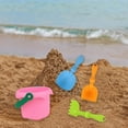 thumbnail image 1 of 4PCS Colorful Sandcastle Shovels & Bucket, Safe Plastic for Toddlers Outdoor Summer Fun, Beach Toys Set, 1 of 6