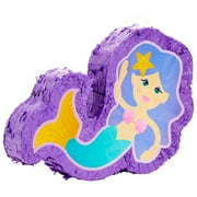 Mermaid Pinata for Girls Under the Sea Birthday Party Decorations (Small, 15.8 x 11.5 x 3.1 In)