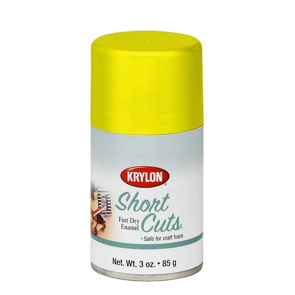 Krylon Short Cuts Spray Paint, 3 oz, Sun Yellow, High-Gloss Finish