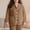 Brown women fleece jacket a1, variant on Women's Fleece Jacket Cozy Warm Bed Jacket Fuzzy V Neck Button Up Long Sleeve Winter Coat for Elderly Women Sleepwear, Brown 3XL