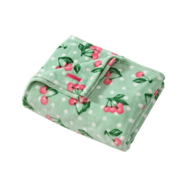 Manta Betsey Johnson Buttery-Soft de 50 x 70 cm, color verde