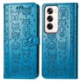 thumbnail image 1 of Funda Cartera FOXDOCK para OPPO Reno 12 , Flip PU con Relieve de Gatos y Perros, Tarjetero y Soporte, 1 of 6