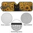 thumbnail image 7 of POLERO Black Cat Sunflower Car Windshield Sun Shade, Universal Car Sunshade for ORV Front Windshield, Blocks Heat and Sun Foldable 52.95x16.14 Inch, 7 of 7