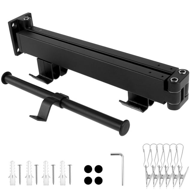 Folded Wall Mounted Clothes Drying Rack Collapsible Dryer Rack Heavy Duty Retractable(Tri-Fold)